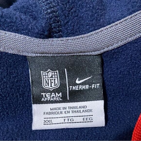 Nike NFL Team Apparel New England Patriots Therma-Fit Full Zip Blue Hoodie - Picture 6 of 7